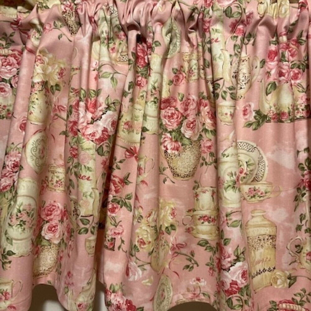 Floral Pink Valance Curtain Panel - Brand
